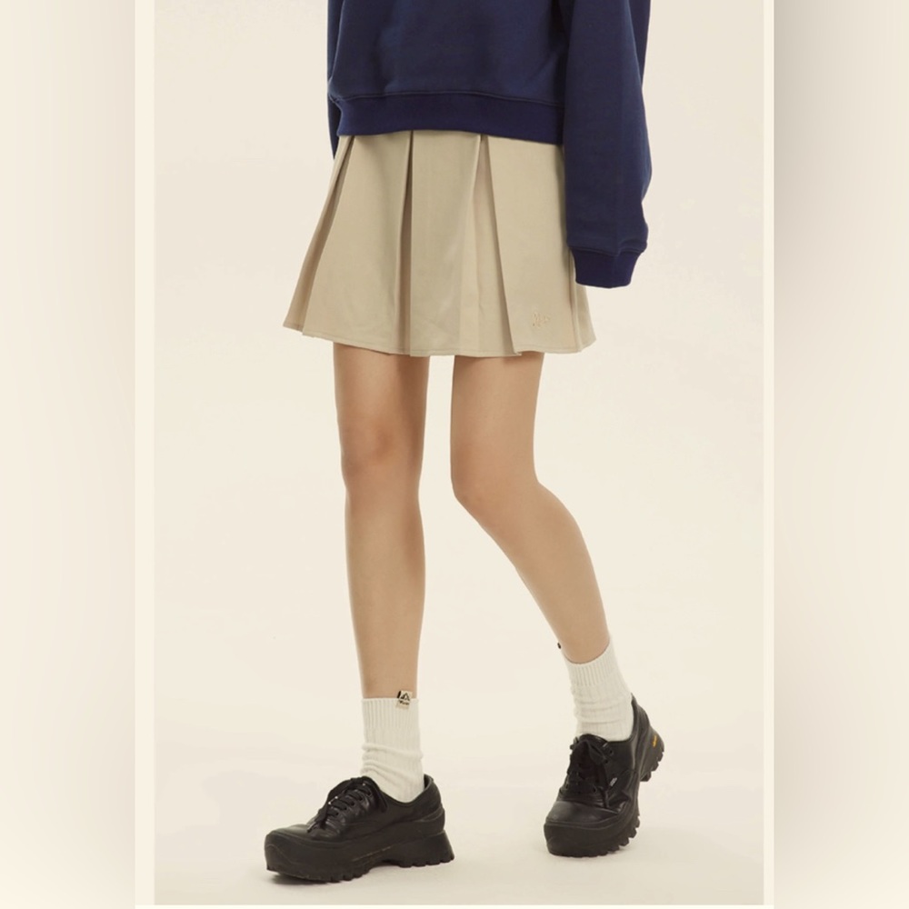 George short pleated tan skort, short/skirt